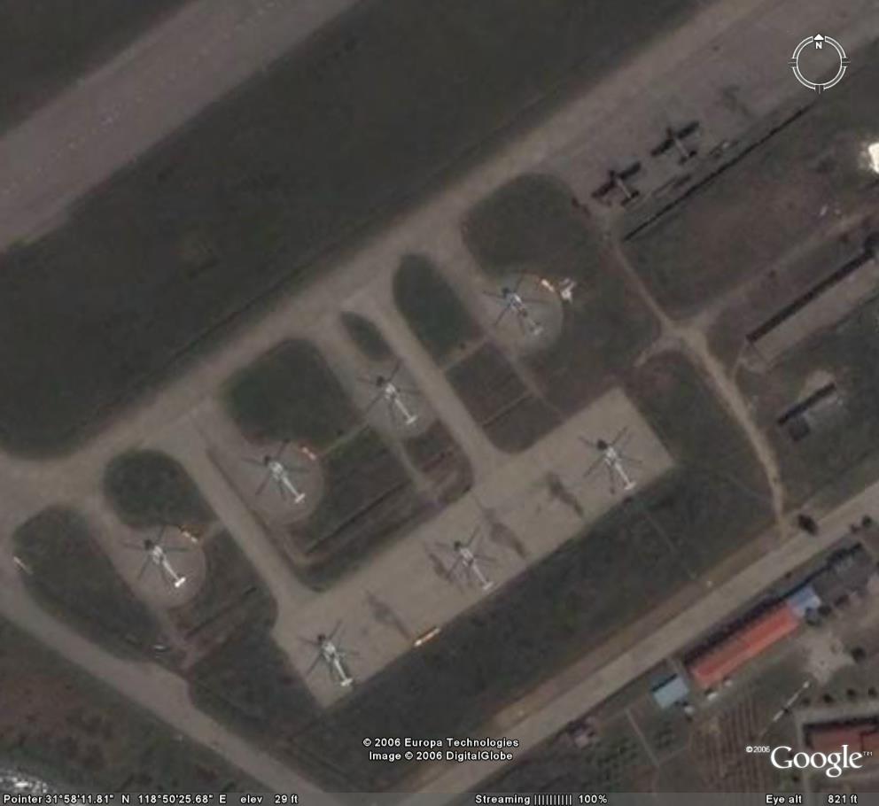 新版Google Earth上的中国机场