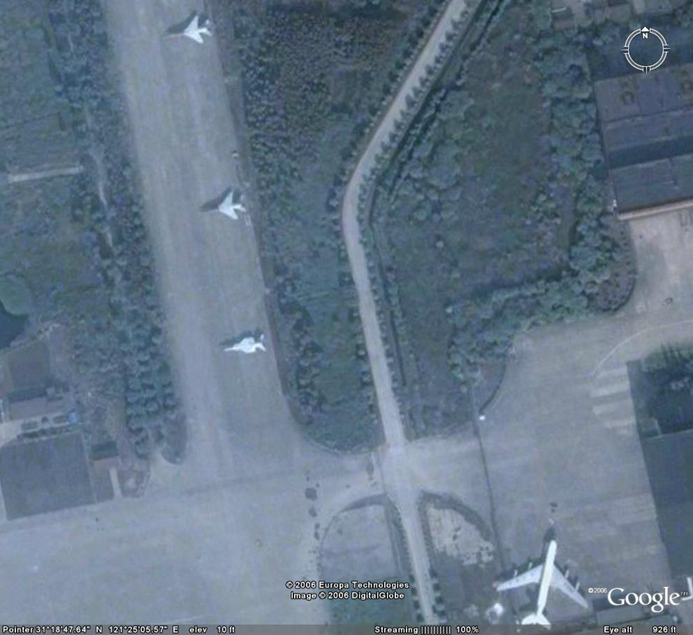 新版Google Earth上的中国机场